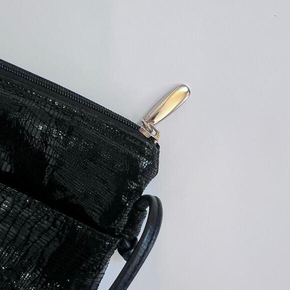 DAWLI HANDBAGS SMALL CROSSBODY BAG GENUINE LEATHER MADE IN THE USA BLACK - Picture 7 of 11